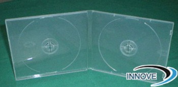 10.4mm Estuches PP CD Dobles Transparentes