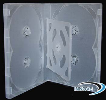 Sextuple DVD Case Clear with one inserted tray