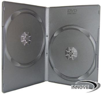 9mm Slim Double DVD Cases Black