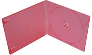 7mm Small Half DVD Case Single Red