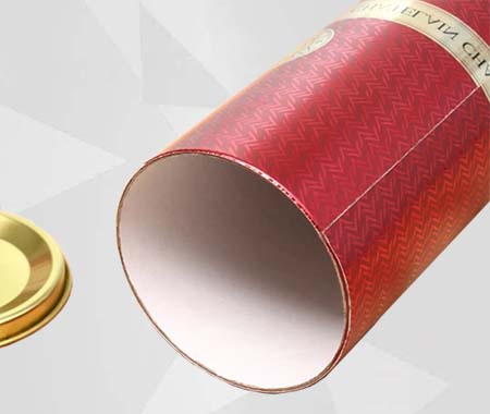 Single bottle Wine Box with Metal Cap Cardboard Red Wine Gift Box