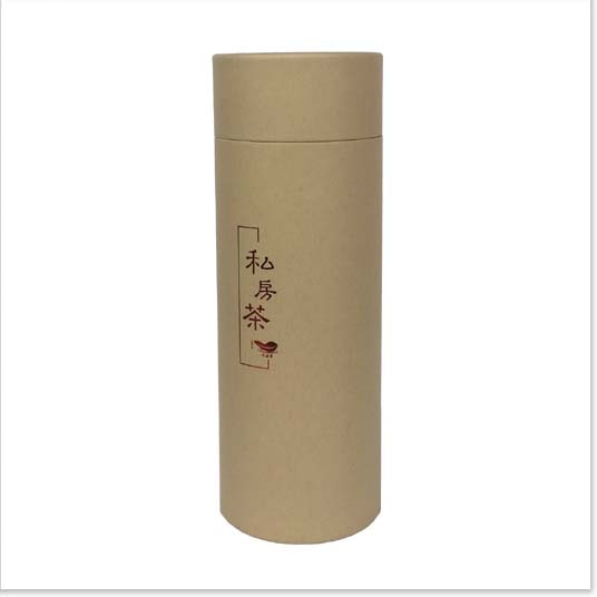 Gold Stamping Kraft Gift Box with Lid Paper Tube Gift Box for Tea
