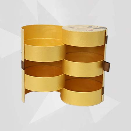 Personalized Round Gift Box for Tea Customized Tea Box with Compartments