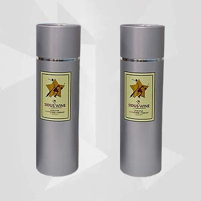 Silver Cardboard Wine Bottle Boxes Single Bottle Wine Boxes