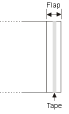 Adhesive Tape on Flap Self-sealing Flaps